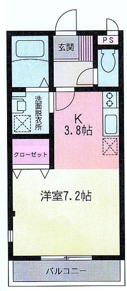 スカイハイツ大和の間取り