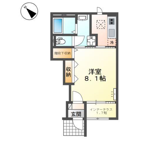 岡山市東区鉄のアパートの間取り