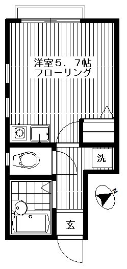 世田谷区下馬のアパートの間取り