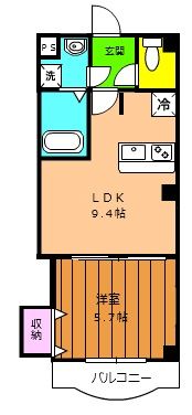 市川市鬼越のマンションの間取り