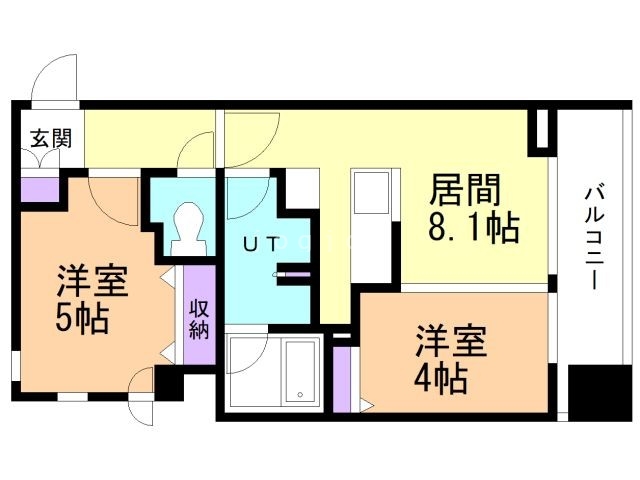 【札幌市中央区南五条東のマンションの間取り】