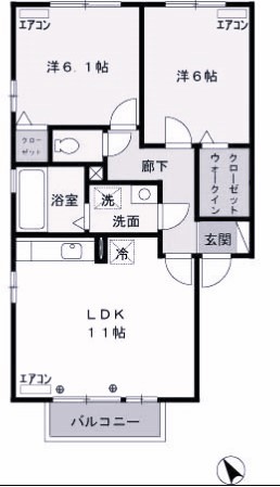 【大里郡寄居町大字藤田のアパートの間取り】