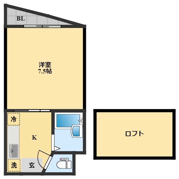 【長崎市石神町のマンションの間取り】