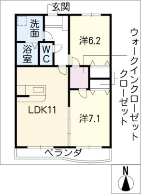 ウィステリア・レイ　２番館の間取り