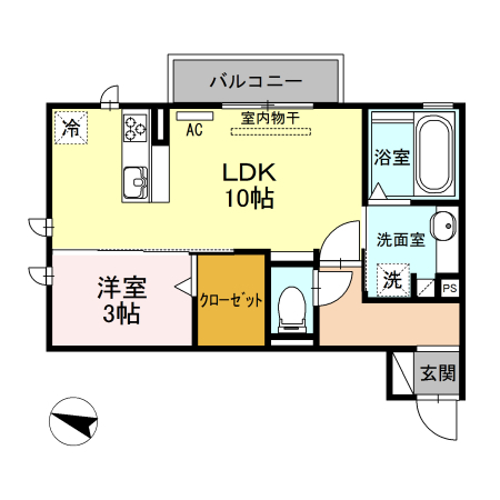 オアシス牛川IIの間取り