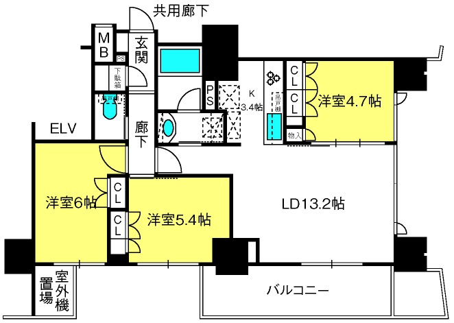 オープンレジデンシア大宮フロントの間取り