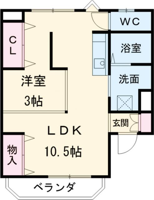 岐阜市宇佐東町のマンションの間取り