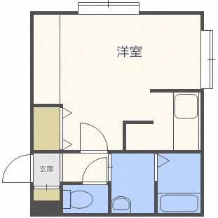 札幌市豊平区旭町のマンションの間取り