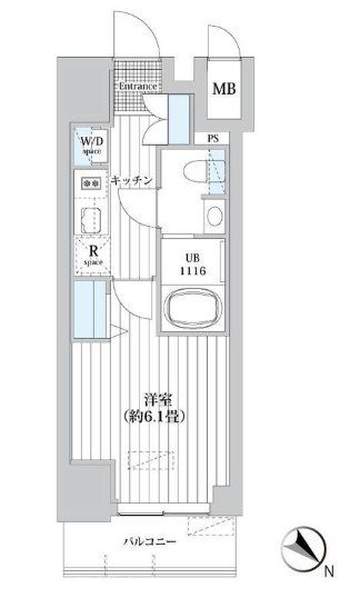 レフィールオーブ南行徳駅前の間取り