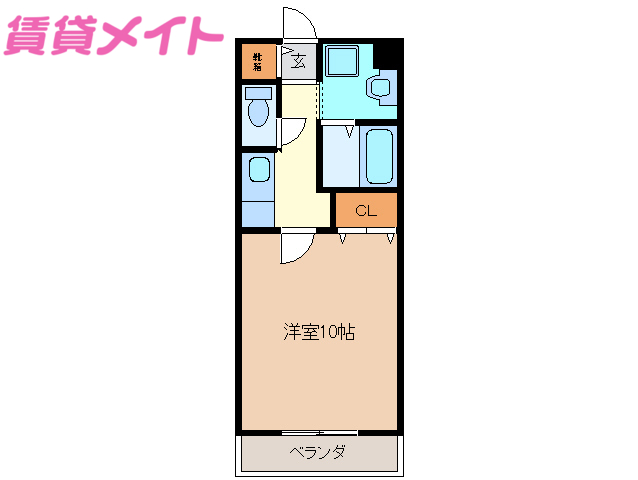 亀山市亀田町のマンションの間取り