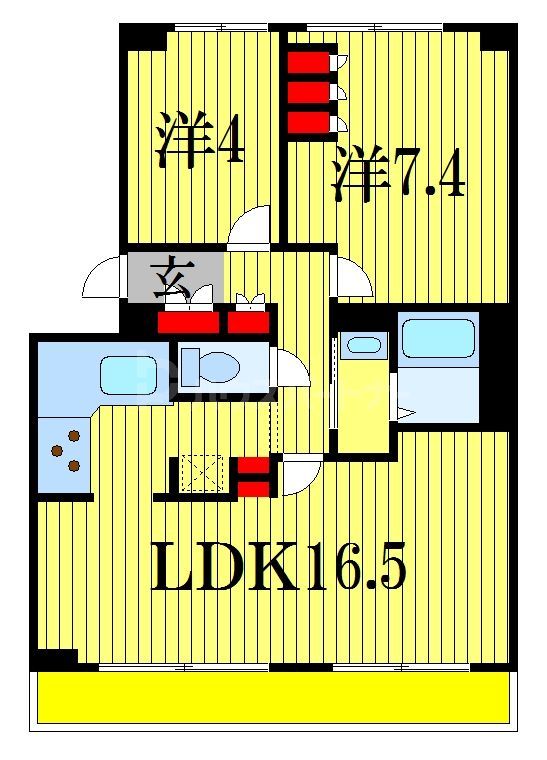 船橋市海神のマンションの間取り