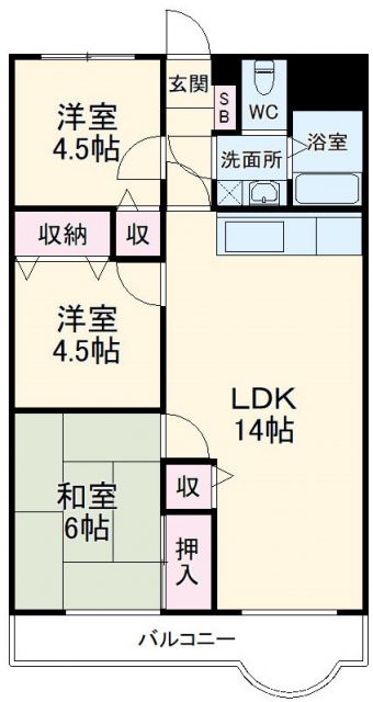 稲毛ファミールハイツ19号棟19号棟の間取り