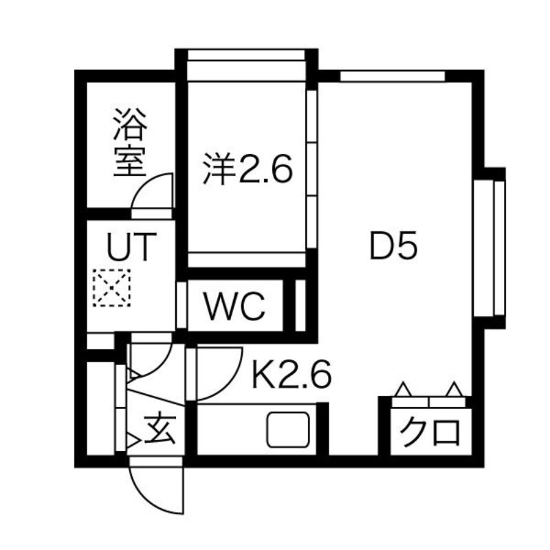 札幌市北区北三十七条西のマンションの間取り