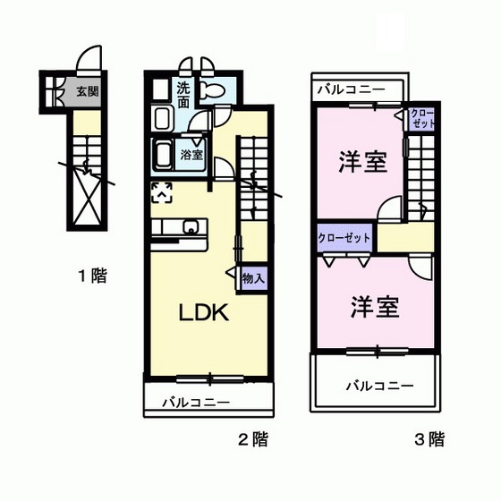 【マ－ヴェラスＣの間取り】