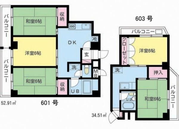 荒川区東日暮里のマンションの間取り