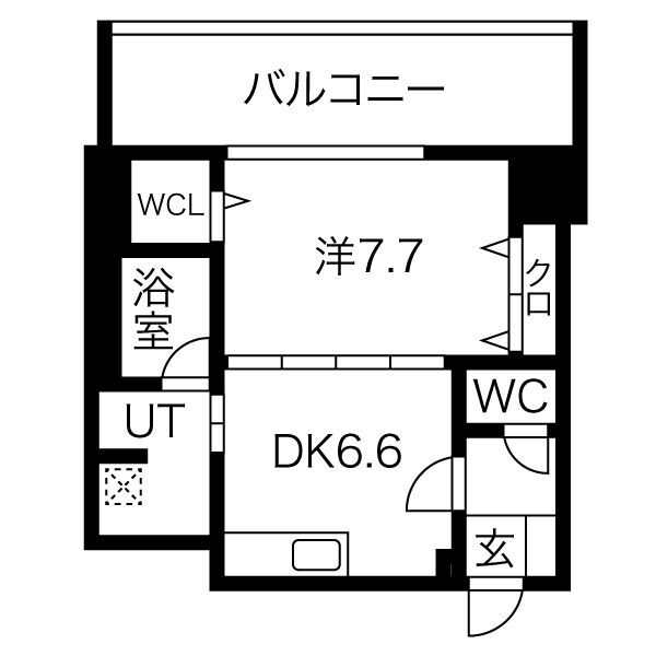 名古屋市中区錦のマンションの間取り