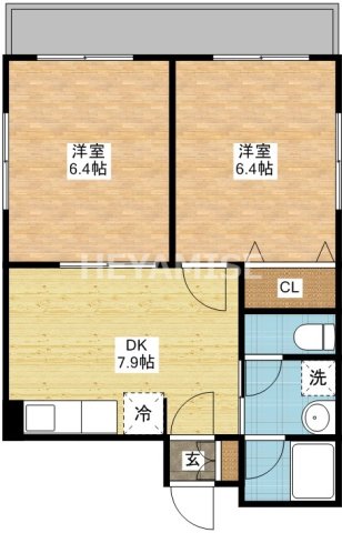 長崎市愛宕のマンションの間取り