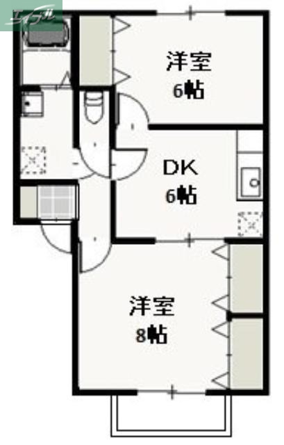 クリスタルパレス　Aの間取り