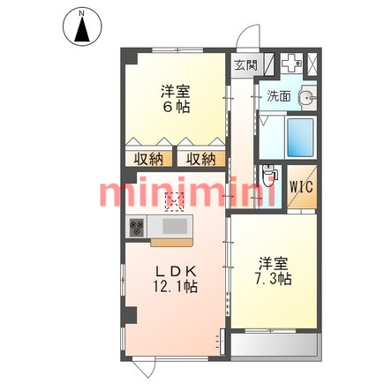 【茨木市南安威のマンションの間取り】