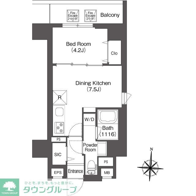 荒川区南千住のマンションの間取り