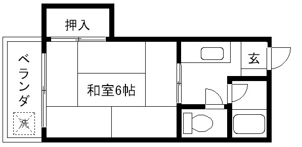 京都市左京区田中東春菜町のアパートの間取り