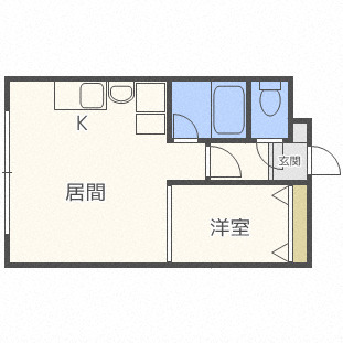 札幌市中央区南七条西のマンションの間取り