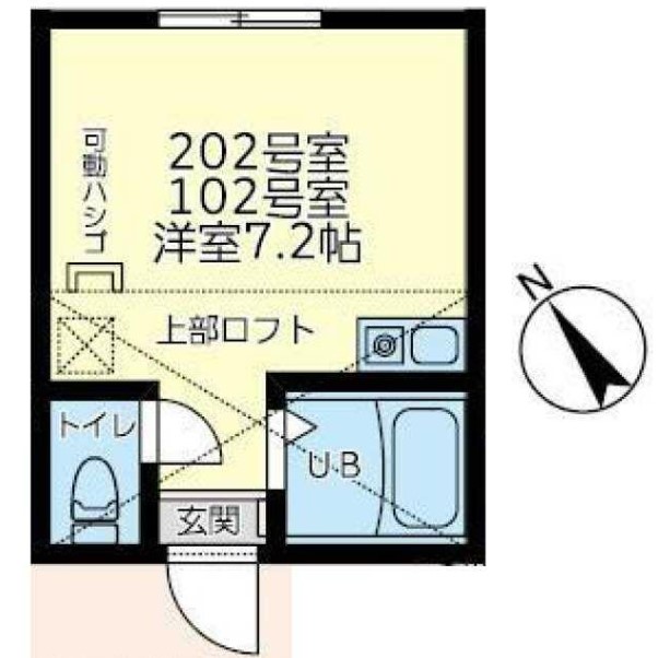 横浜市南区六ツ川のアパートの間取り