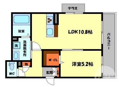 堺市北区蔵前町のマンションの間取り