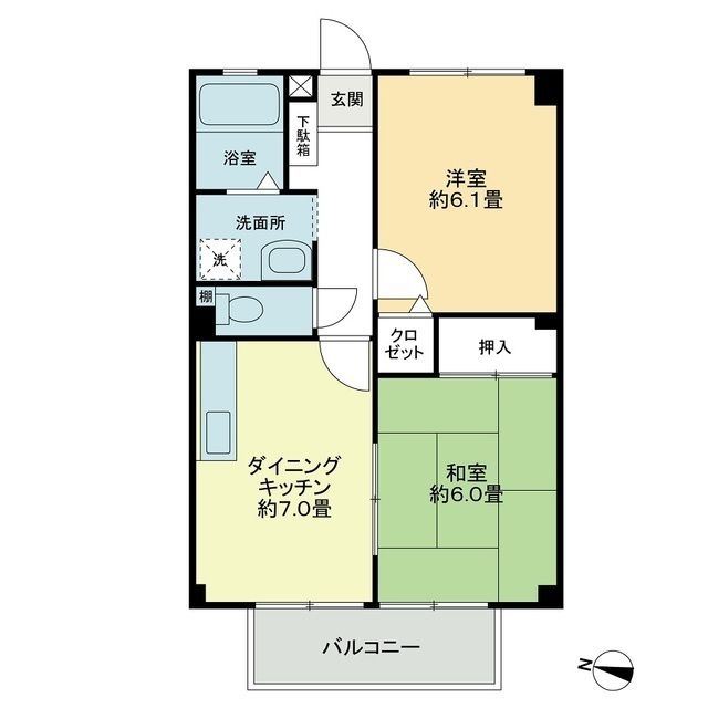 綾歌郡綾川町萱原のアパートの間取り