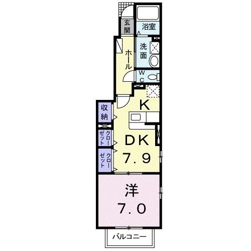 浜松市浜名区細江町気賀のアパートの間取り