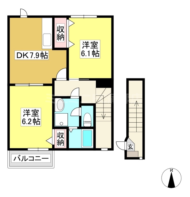 シャトー竹谷B_間取り_0