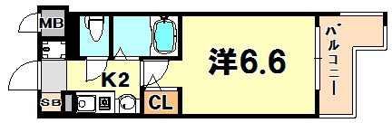 エステムコート新神戸エリタージュの間取り写真