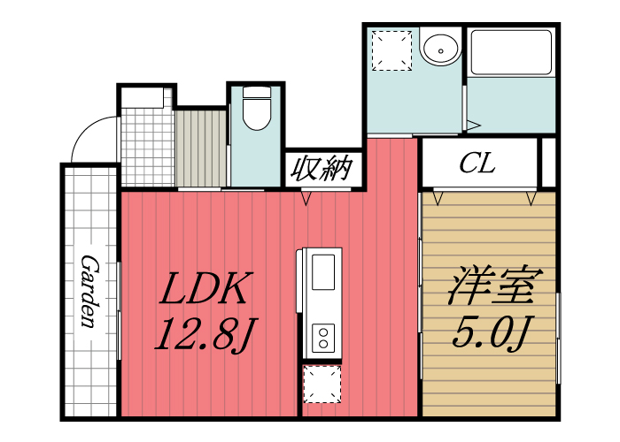 千葉都市モノレール 千城台北駅 徒歩6分 2階建 築1年の間取り写真