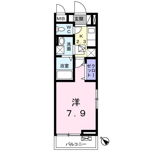 小田急小田原線 東海大学前駅 徒歩10分 3階建 築11年の間取り写真