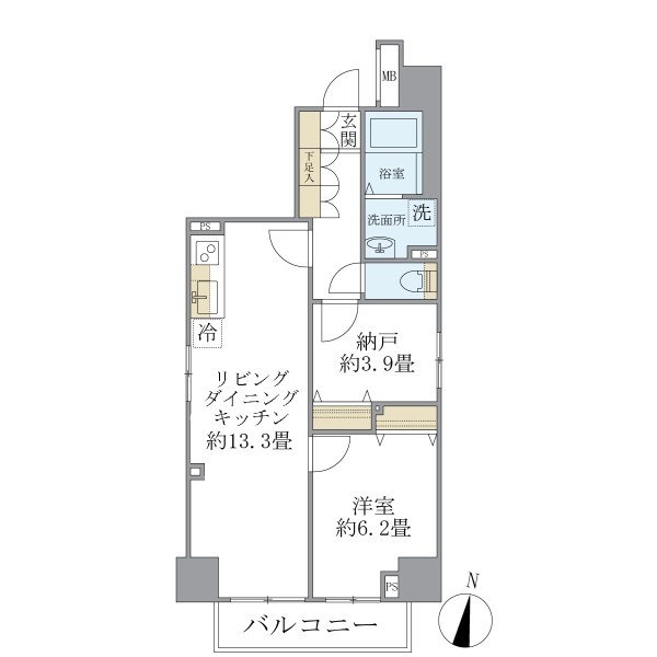 D’s VARIE阪東橋レジデンスの間取り写真
