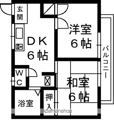 ＪＲ東海道本線 浜松駅 バス乗車時間：25分 最寄りバス停で下車 徒歩6分 2階建 築37年の間取り写真