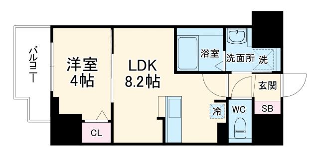 ローズコーポ堺筋本町の間取り写真