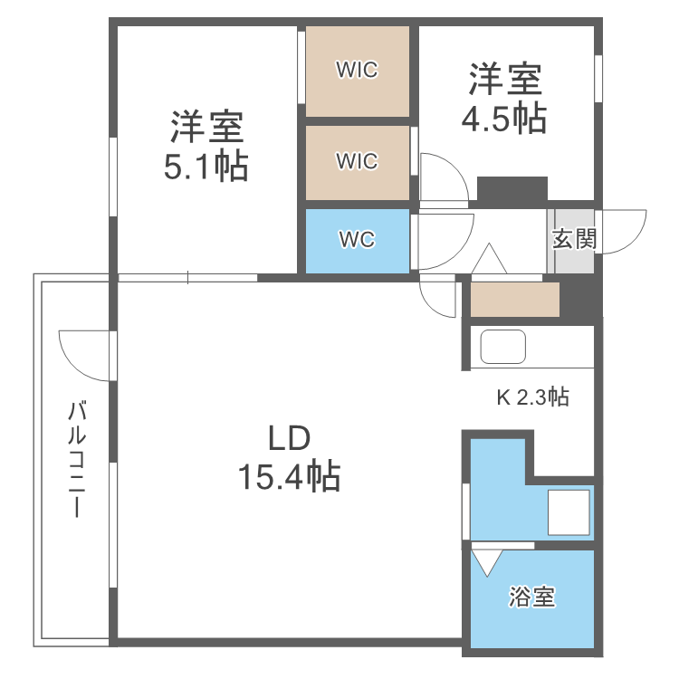 Ts COURT West13の間取り写真
