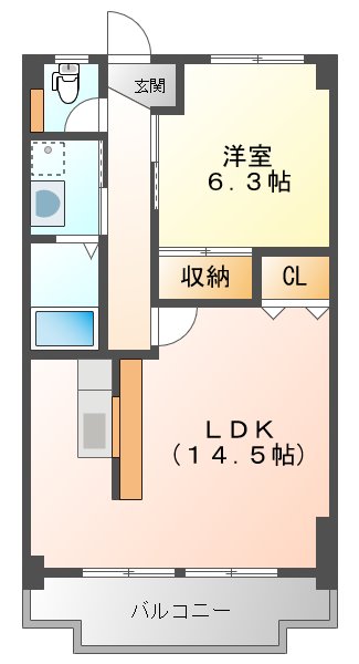 ロイヤルハイツ白子駅の間取り