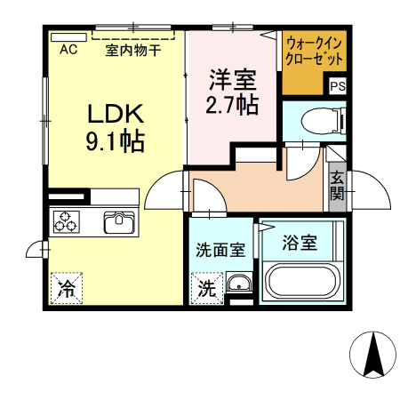 ヒルズ相染の間取り