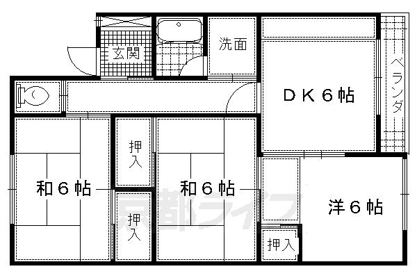 ハイツ竹風の間取り