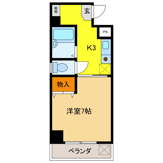 岐阜市昭和町のマンションの間取り