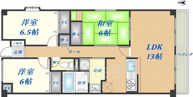 ベルビューの間取り