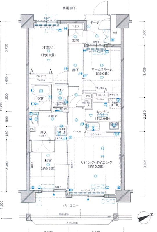 土浦市港町のマンションの間取り