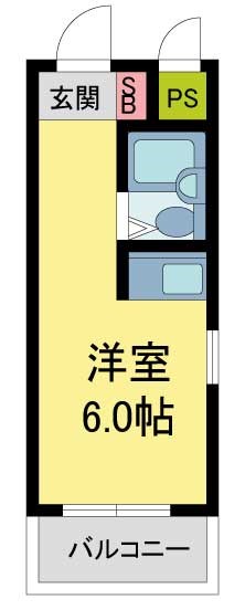 西宮市中島町のマンションの間取り