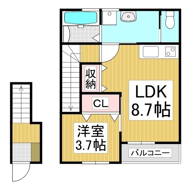 ヒルサイドテラス伊那中央Ａの間取り