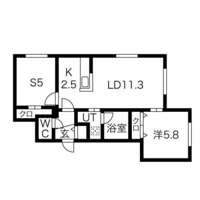 コローレ月寒東の間取り