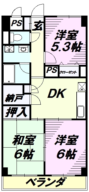 マーブル小手指の間取り