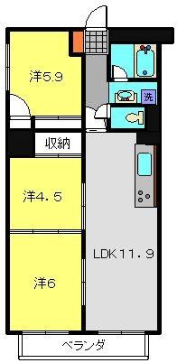 天王町ハイタウンの間取り