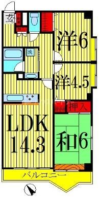 柏市東のマンションの間取り